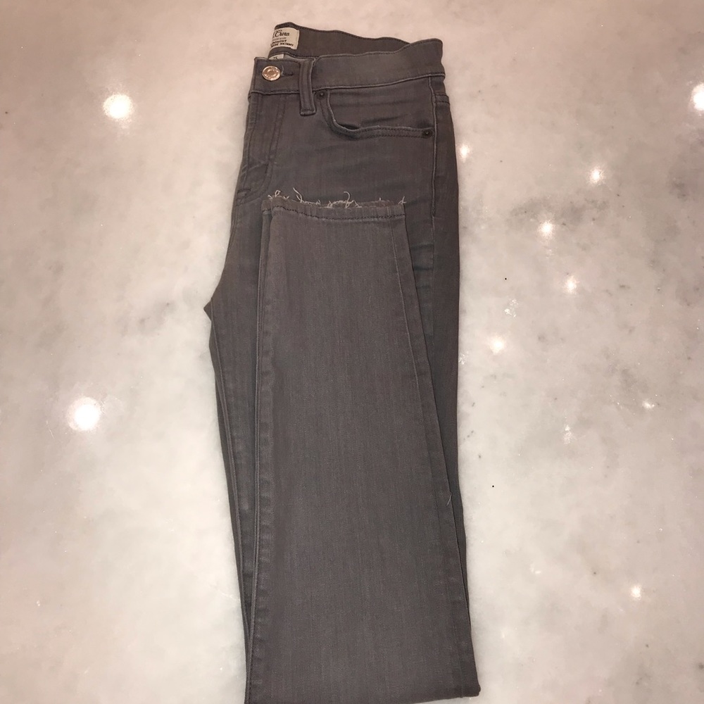 J.Crew high rise skinny jeans (grey)